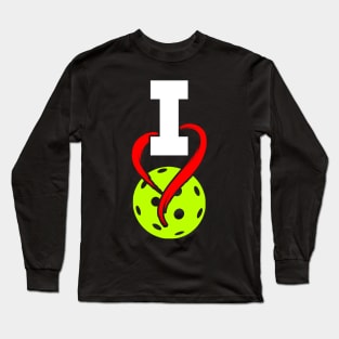 I love Pickleball T shirt Design Long Sleeve T-Shirt